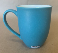 Coffee Mug Cup Noritake Colorwave Turquoise Blue White Center New