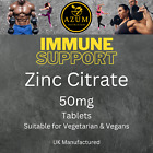 AZUM - ZINC CITRATE 50mg HIGH STRENGTH TABLETS IMMUNE SUPPORT ACNE  VEGAN