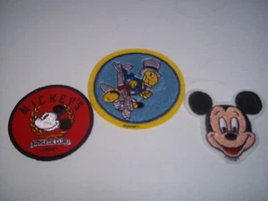 DISNEY IRON-ON PATCHES LOT-JIMINY CRICKET and MICKEY MOUSE - Picture 1 of 5
