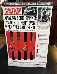 VINTAGE PANTHER MARTIN LURE DISPLAY With 2 UNUSED LURES - Picture 1 of 8