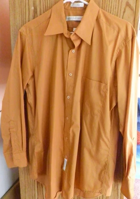 Camisa Hombre Otoño Naranja 16 32/33 Manga Larga Foto 1 de 4