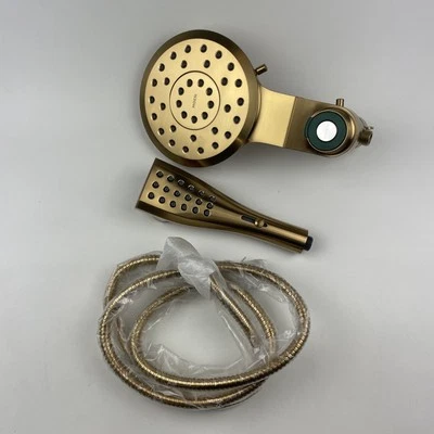 Moen 220C3EPBG Verso Rain Head & Magnetic Hand Shower Combo - Brushed Gold - Image 1 of 4