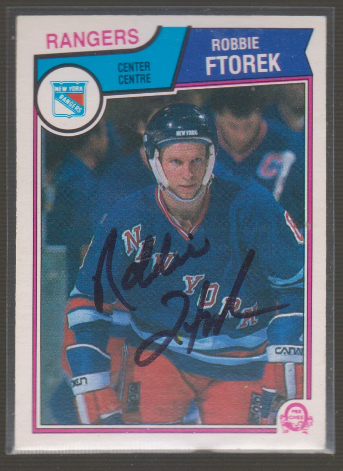 Autographed 83/84 OPC Robbie Ftorek - Rangers - Image 1 of 1