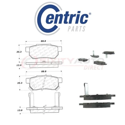 Centric Semi Metallic Brake Pads w Shim for 1985-1991 Honda Prelude 2.0L li Foto 1 de 4