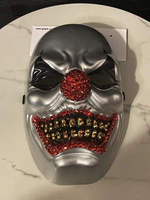 RHINESTONE BLING CLOWN HALLOWEEN MASK (NEW) - Image 1 of 3