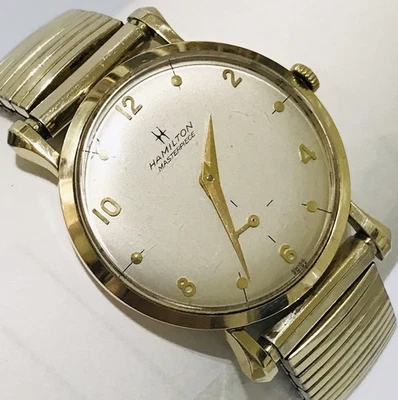 Reloj para hombre vintage HAMILTON "Obra maestra" oro macizo 10K 1964 como nuevo excelente esfera Foto 1 de 4