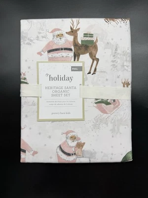 JUEGO DE SÁBANAS COMPLETAS ORGÁNICAS SANTA HERENCIA VACACIONES NIÑOS GRANERO CERÁMICA NUEVAS CON ETIQUETAS Foto 1 de 3