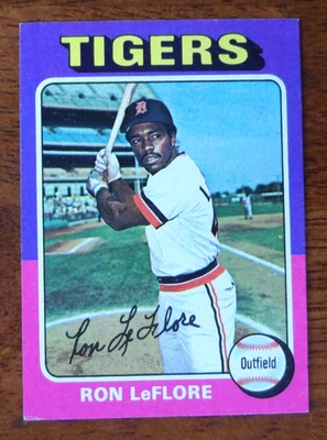 1975 TOPPS MINI BASEBALL #628 RON LEFLORE ROOKIE DETROIT TIGERS EX-EX/MT U-7342 - Image 1 of 2