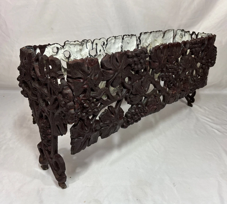 Maceta de jardín de aluminio fundido estilo victoriano vintage caja de flores vid patio Foto 1 de 4