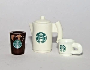 Playmobil Miniature Starbucks White jug, cup and coffee - cafe - C4 - Picture 1 of 1