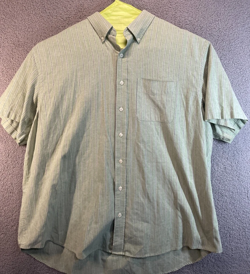Arrow Button Up Shirt Men's 3XL  Short Sleeve Cotton Blend preppy Business - Image 1 of 4