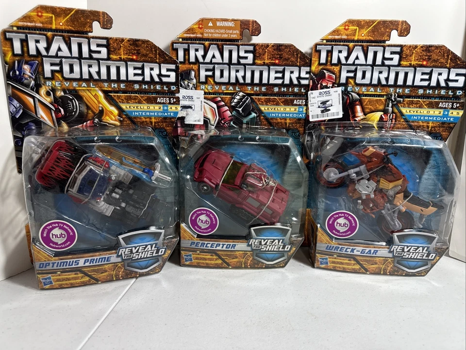 Hasbro Transformers Reveal The Shield Lot Of 3 Optimus Prime Perceptor Wreck-Gar - Image 1 of 4