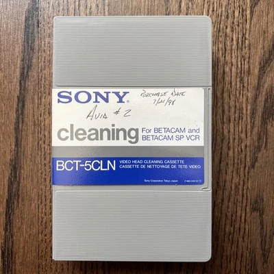 Sony BCT-5CLN para Betacam y Betacam SP VCR Video Cabezal Limpieza Cassette A2 Foto 1 de 4
