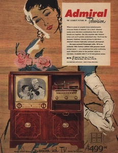 Admiral Television 1951: Model 37K35 Vintage Print Ad - Bild 1 von 1