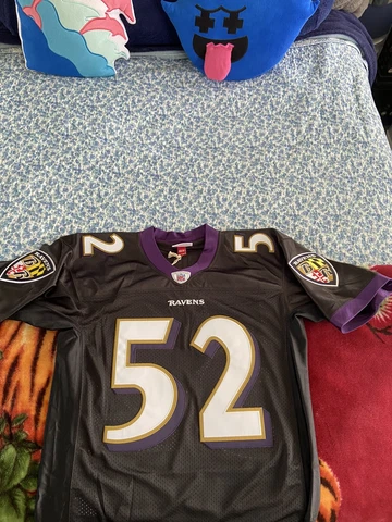 2004 Ray Lewis Baltimore Ravens Size M Mitchell & Ness Authentic Black Jersey 52 Cover