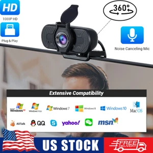HD USB Web Camera Webcam Video Recording with Microphone For PC Laptop Desktop - Picture 1 of 9