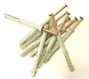 Fijaciones de marco de martillos de nailon, tapones y tornillos de mampostería Rahl M8, M10 - Imagen 1 de 1