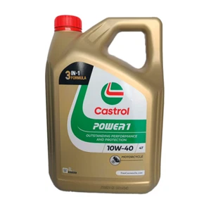 Castrol Power 1 4T 10W40 4L Aceite Moto Semisintético Rendimiento Superior MA2 - Imagen 1 de 2