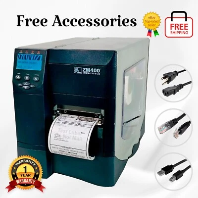 Zebra ZM400 Thermal Transfer Label Printer USB LAN Serial 300dpi 1 YR WARRANTY - Image 1 of 4