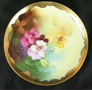 GDA Limoges Pickard Gold Accent Hand Painted Floral Plate by E. Challinor 8.5" - Picture 1 of 6
