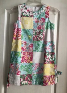 Lilly Pulitzer Girls Dress Size 10 Shift Patchwork - Picture 1 of 8