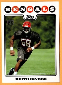 KEITH RIVERS(CINCINNATI BENGALS)2008 TOPPS/Rookie Card - Picture 1 of 1
