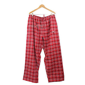 NWT NBA Chicago Bulls Red Plaid Pajama/Lounge/Sleep Pants Cotton Blend Size XXL