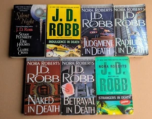 J.D. ROBB lot of 7  Paperback mystery suspense novels books PB - Picture 1 of 2