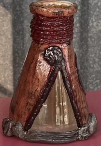 Handmade Fairy House Recycled Glass Beaker Stash Jar Vase OOAK Shelia Howe - Picture 1 of 24