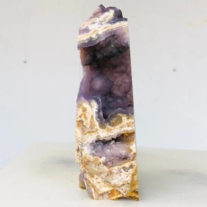 1213g Natural Purple Chalcedony Grape Agate Quartz Crystal Obelisk Healing AH309 - Picture 1 of 17