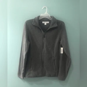 NWT AMAZON ESSENTIALS Size M” Sherpa / Fleece Jacket - Picture 1 of 4