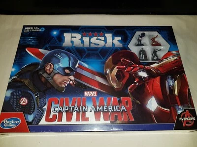 Risk Marvel Captain America Avengers Civil War Board Game 2015 Hasbro New Unused - Image 1 of 4
