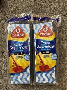 2 New - O Cedar Easy Squeeze Sponge Mop Refill Microfiber Wave Sponge - Picture 1 of 2