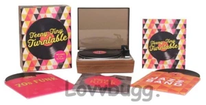 Real Mini Turntable & 3 Records for American Girl 18" Accessory FREESHIP ADDS! - Picture 1 of 12