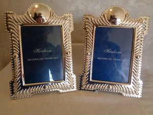 Heirloom Silverplate Picture Frame Set 8 x 5.5 Inch (#6138). - Picture 1 of 17