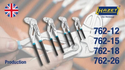 HAZET 762-12, 762-15, 762-18, 762-26 Pliers Wrench Set complete Made in Germany - Image 1 of 3