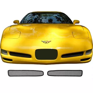 CCG BLACK MESH GRILL INSERTS FOR 97-04 CHEVY CORVETTE C5 GRILLE PRE-CUT AND TRIM - Picture 1 of 6