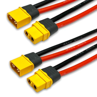 ✅ XT60H Male Female Stecker Buchse 10 20 30 50 100 cm 12AWG Kabel Kupplung XT60 - Bild 1 von 4