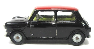 Corgi #249 MORRIS MINI COOPER black with red roof & yellow interior 1/43 diecast - Image 1 of 4