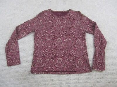 Camisa St Johns Bay Feminina Média Vermelha Paisley Manga Longa Blusa Casual - Imagem 1 de 4