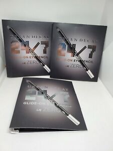 3X URBAN DECAY 24/7 Glide-On Waterproof Eyeliner Pencil ZERO 0.8 g Ea Travel Sz
