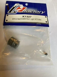 K FACTORY K1327 MTX3 HARD COATED ALUMINIUM LIGHT  16T PULLEY SPECIAL SIZE - Picture 1 of 3