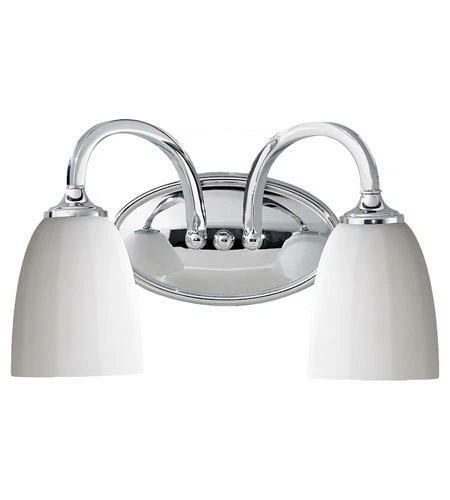 Feiss VS17402-CH Perry 2 Light 14 inch Chrome Vanity Strip Wall Light - Image 1 of 1