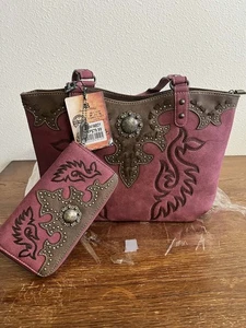 American Bling Concealed Carry Western Handbag Matching Wallet NWT ABZ-G041WBDY - Picture 1 of 6