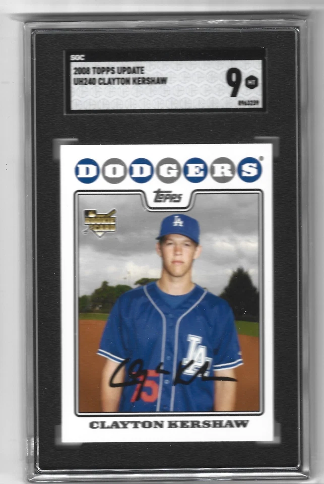 2008 Topps Updates & Highlights Clayton Kershaw Rookie RC #UH240 Dodgers SGC 9 - Image 1 of 1