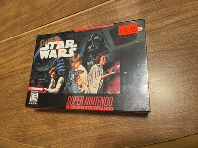 Super Star Wars Super NES Nintendo SNES OEM H-seam sealed NEW hangtab video game - Image 1 of 4