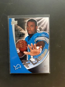 2008 Upper Deck Rookie Exclusive Photo Flashbacks Calvin Johnson RC RPSF29 RM - Bild 1 von 2