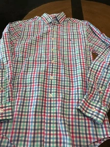 Vineyard Vines Shirt Mens XS Pink Blue Plaid Classic Fit Tucker Performance - Picture 1 of 6