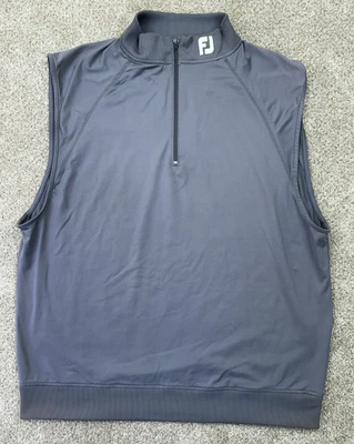 FootJoy Golf Vest Men's Extra Large Gray 1/4 Zip Titleist Sleeveless Windbreaker - Image 1 of 4