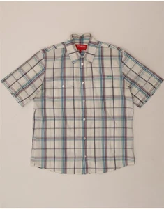 O'NEILL Mens Short Sleeve Shirt XL White Check Cotton AB08 - Picture 1 of 3